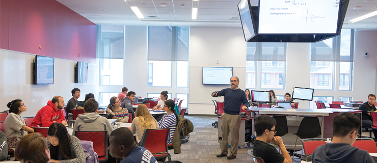 Active learning classroom at Rutgers-New Brunswick